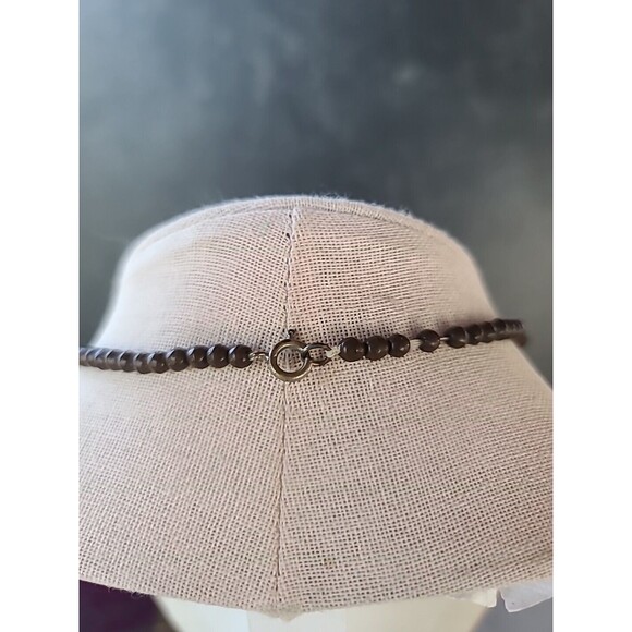 Brown Beaded Necklace Vintage, READ USED Fair Condition - Picture 7 of 10